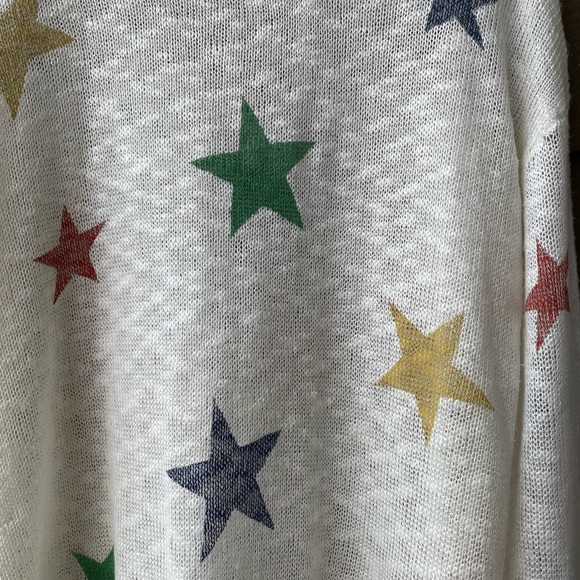 Kem & Thread sweater Semi- sheer Star print - Picture 9 of 12